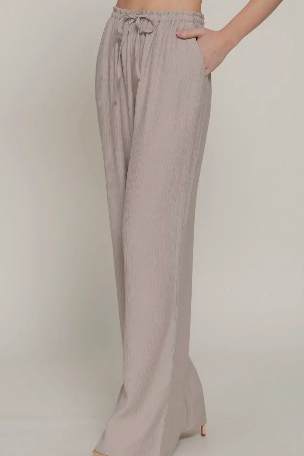 TAUPE ADJUSTABLE PANTS