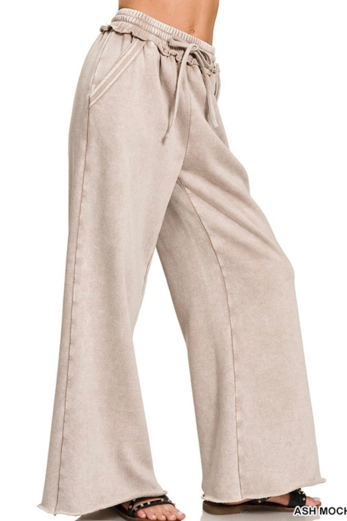 ACID WASHED FLEECE SWEATPANTS