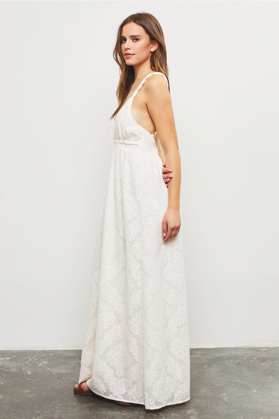 CROSS BACK DETAIL MAXI DRESS