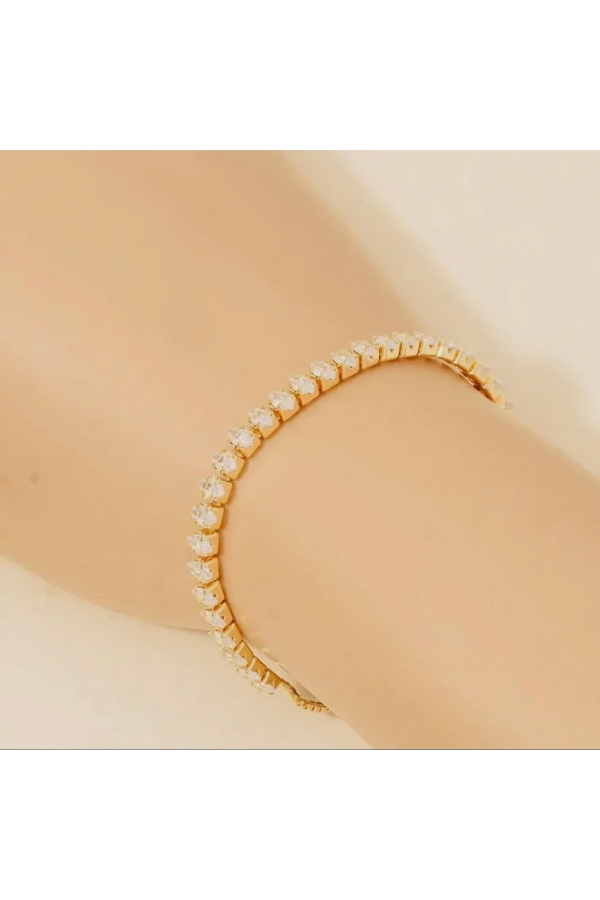 OVAL GEM ADJUSTABLE TENNIS BRACELET