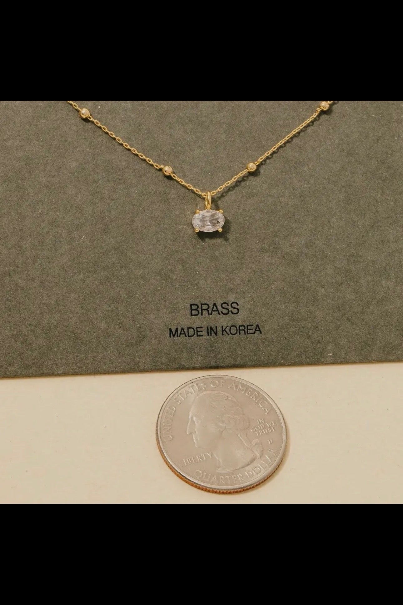 *PREORDER* OVAL GEM PENDANT NECKLACE