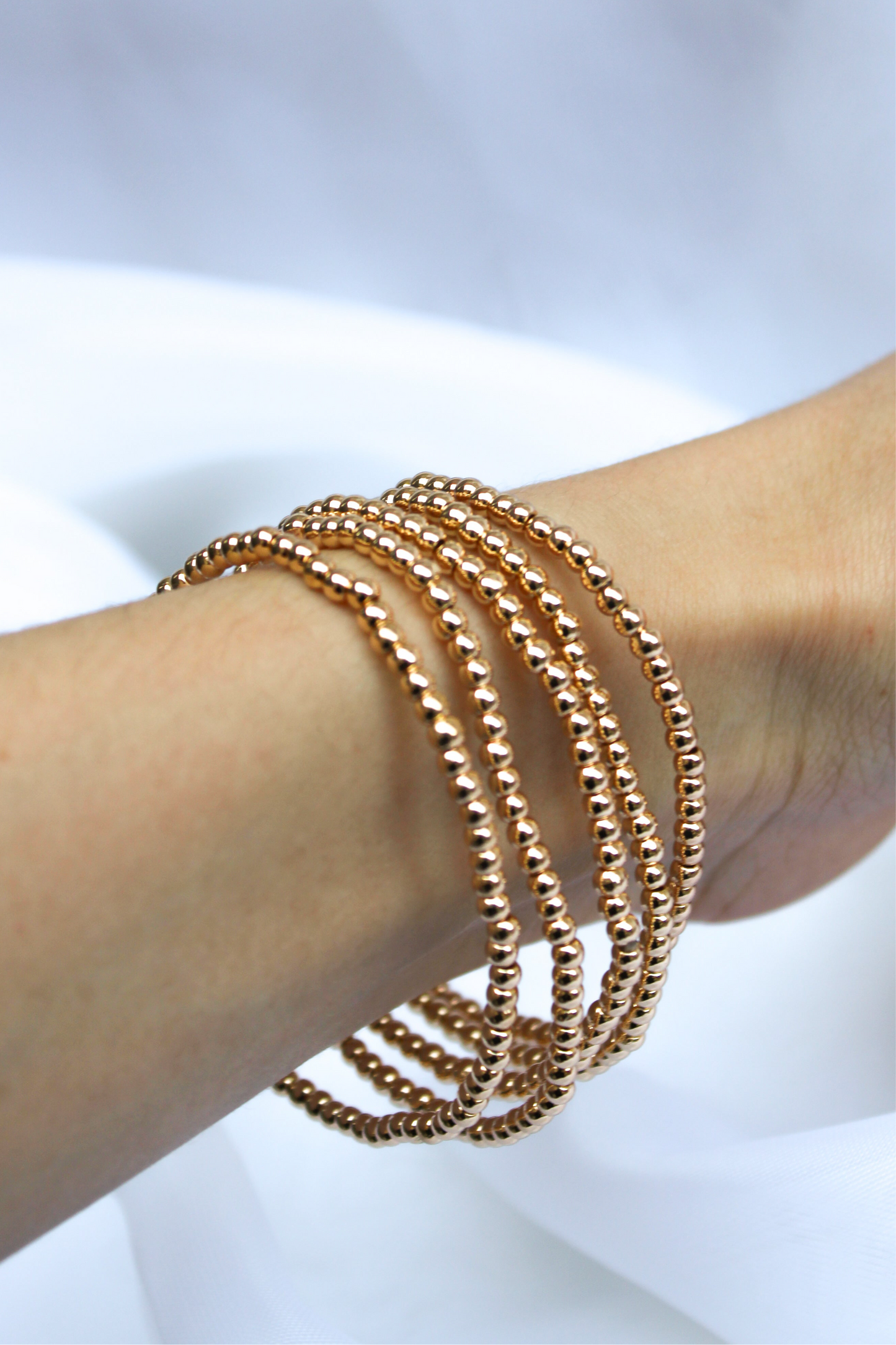 GOLD BEADED BRACELET STACK
