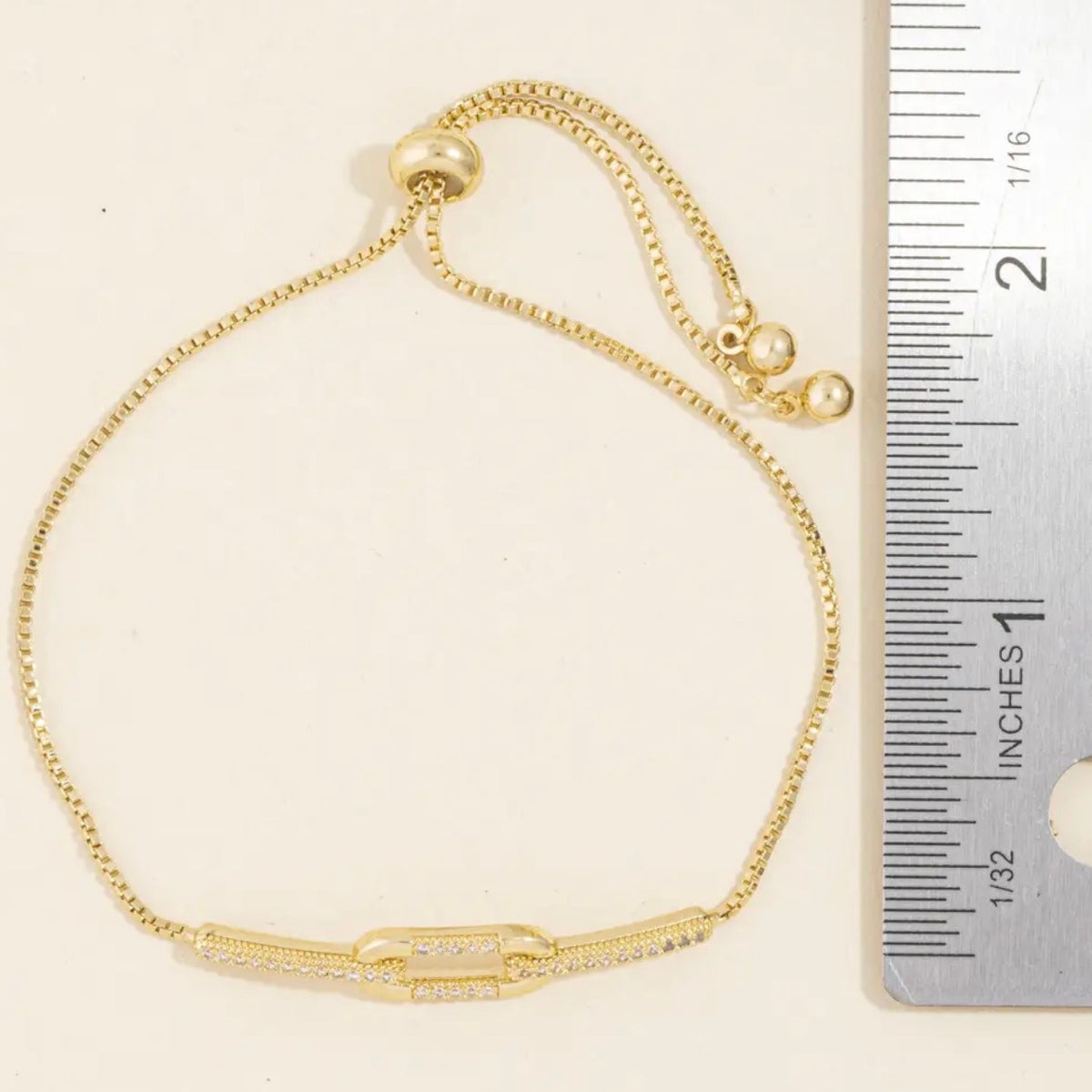 GOLD CHAIN LINK ADJUSTABLE BRACELET