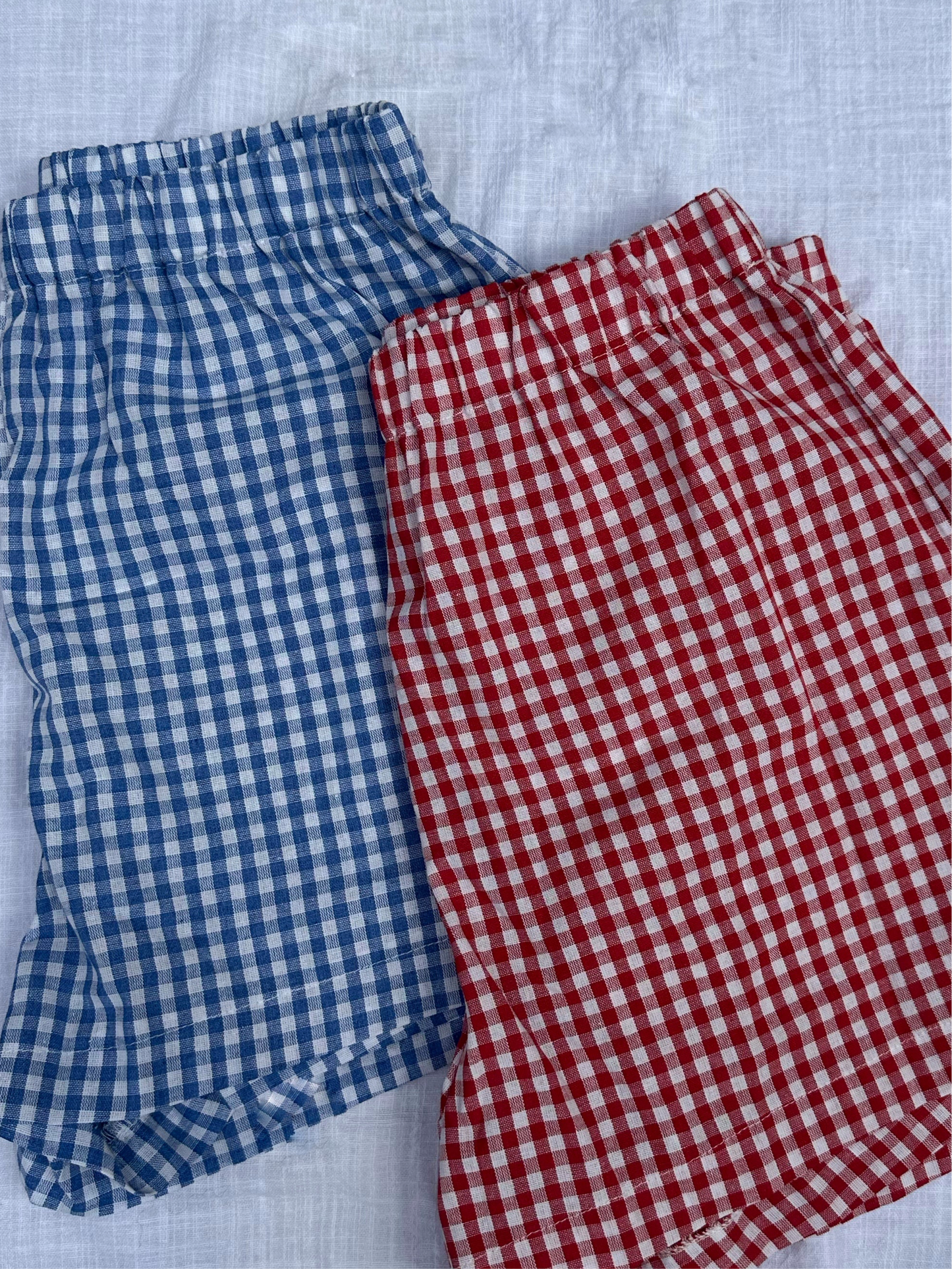 GINGHAM PRINT SHORTS
