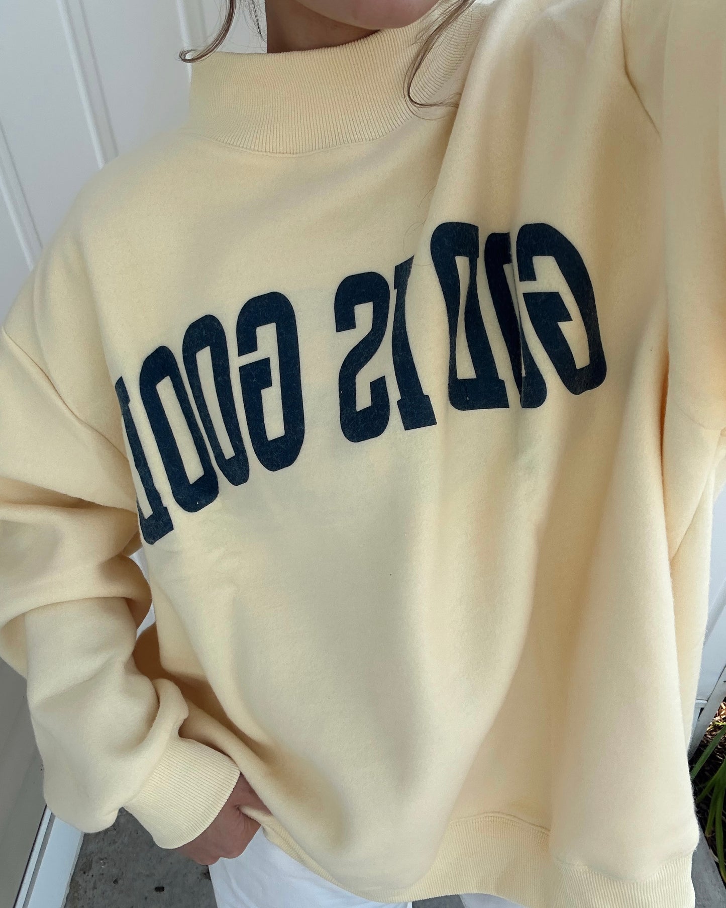 REVERSIBLE MOCK NECK - “JESUS” & “GOD IS GOOD”