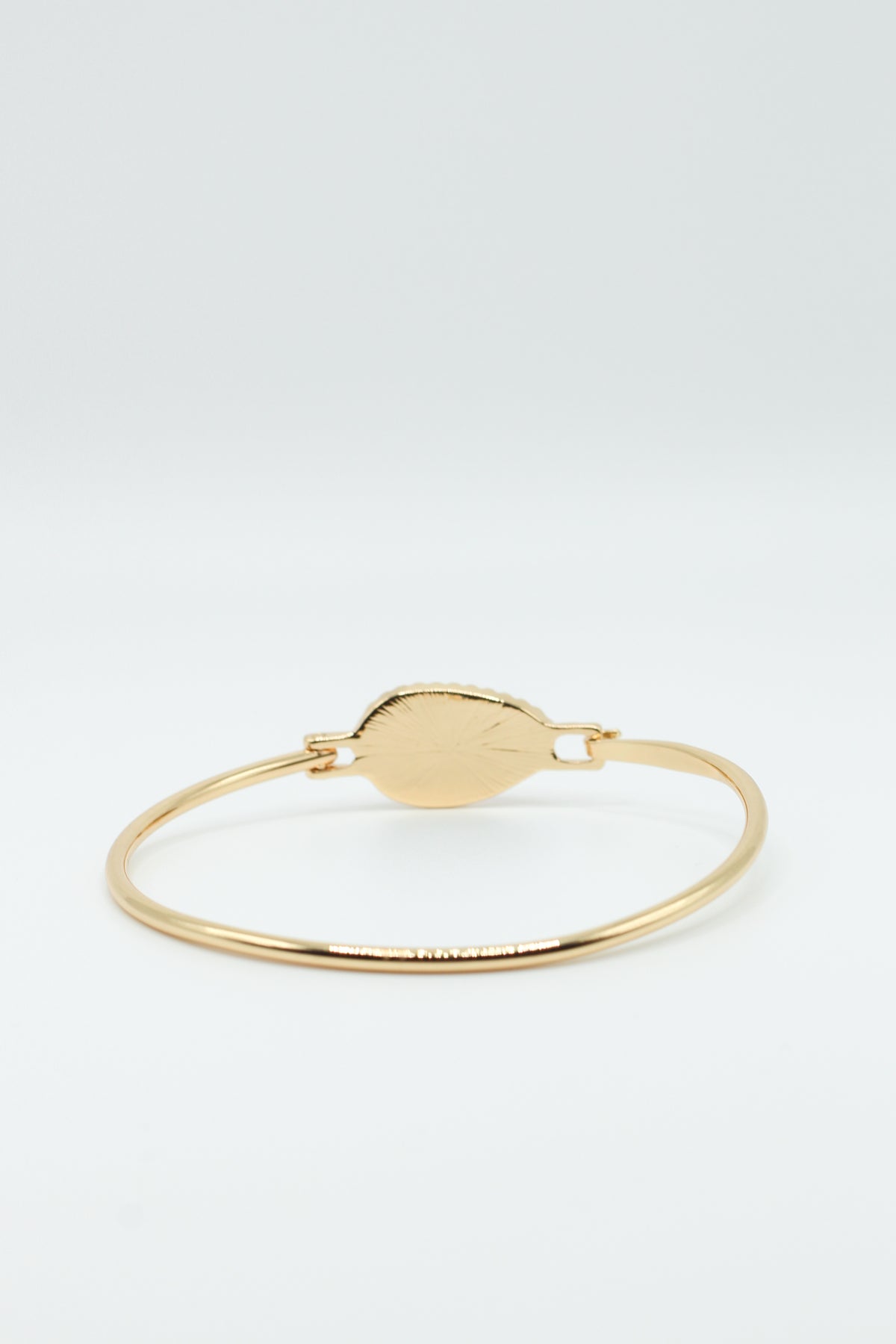 ROSE STONE TEARDROP BANGLE BRACELET