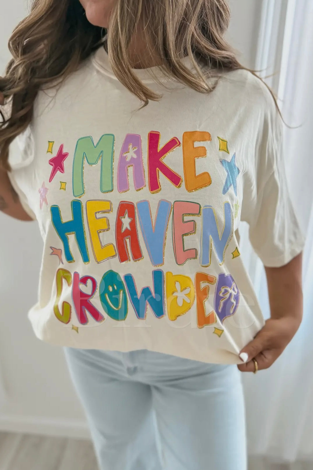 "MAKE HEAVEN CROWDED" GRAPHIC TEE