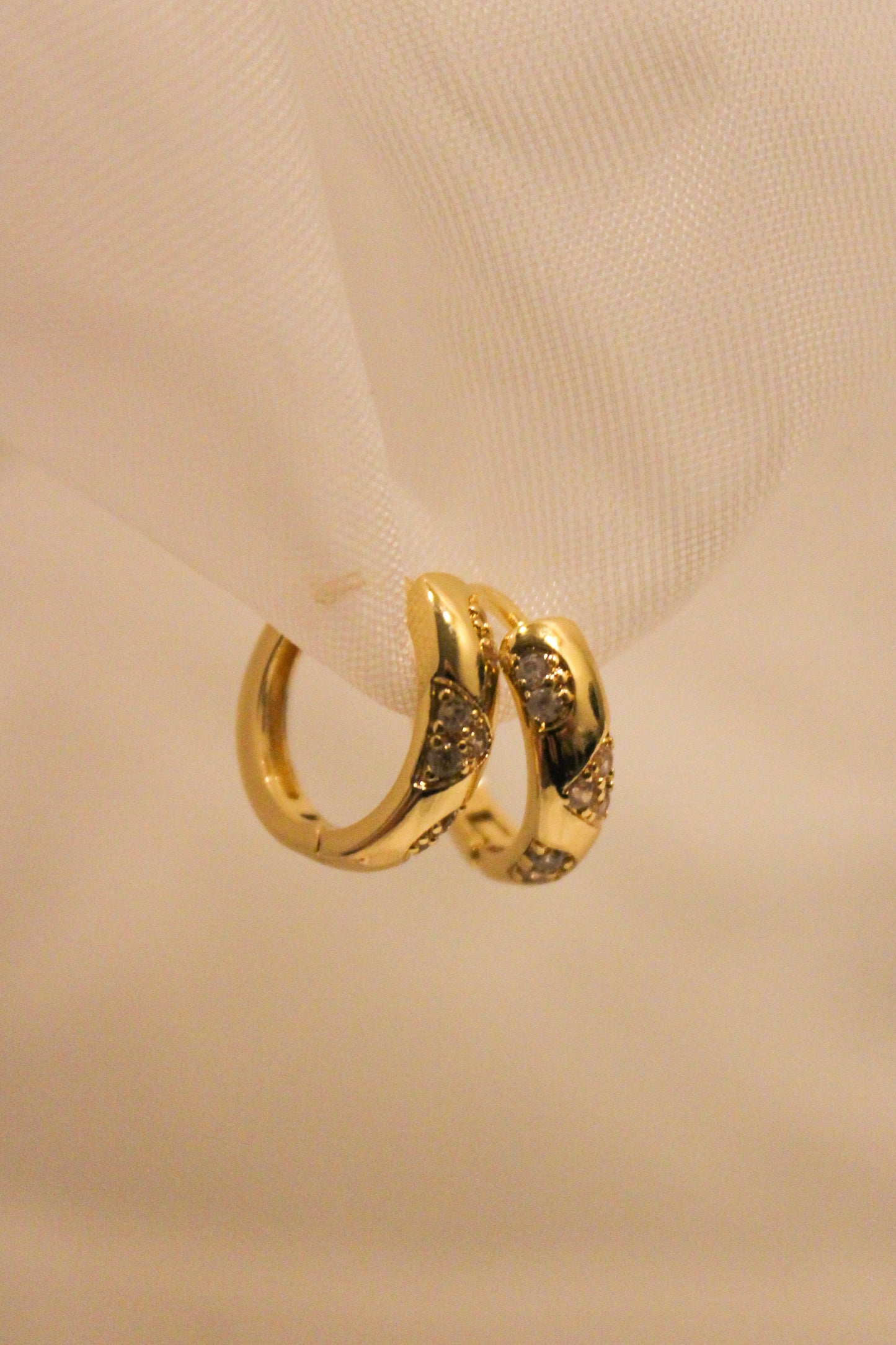 GEM HOOP EARRINGS