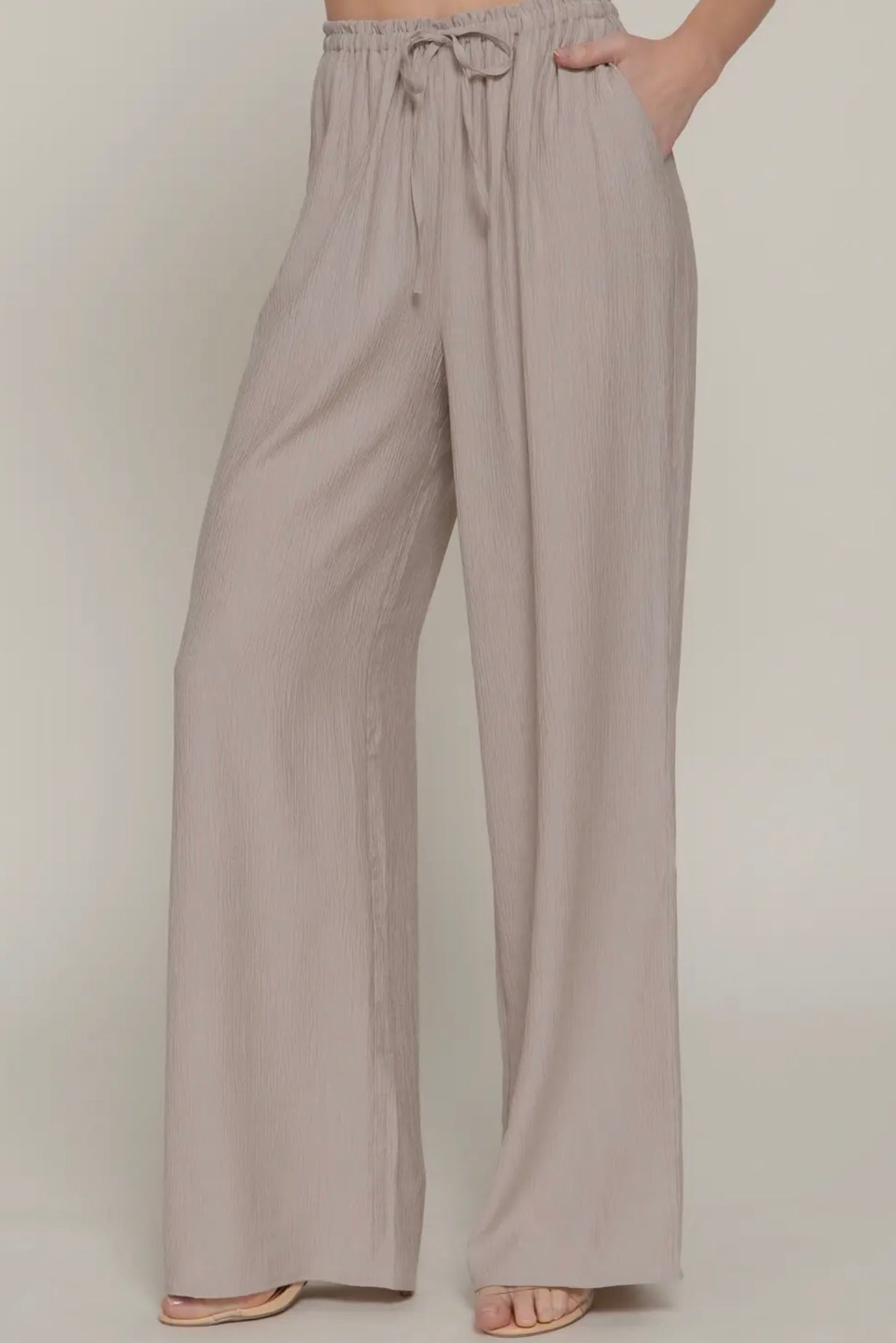 TAUPE ADJUSTABLE PANTS