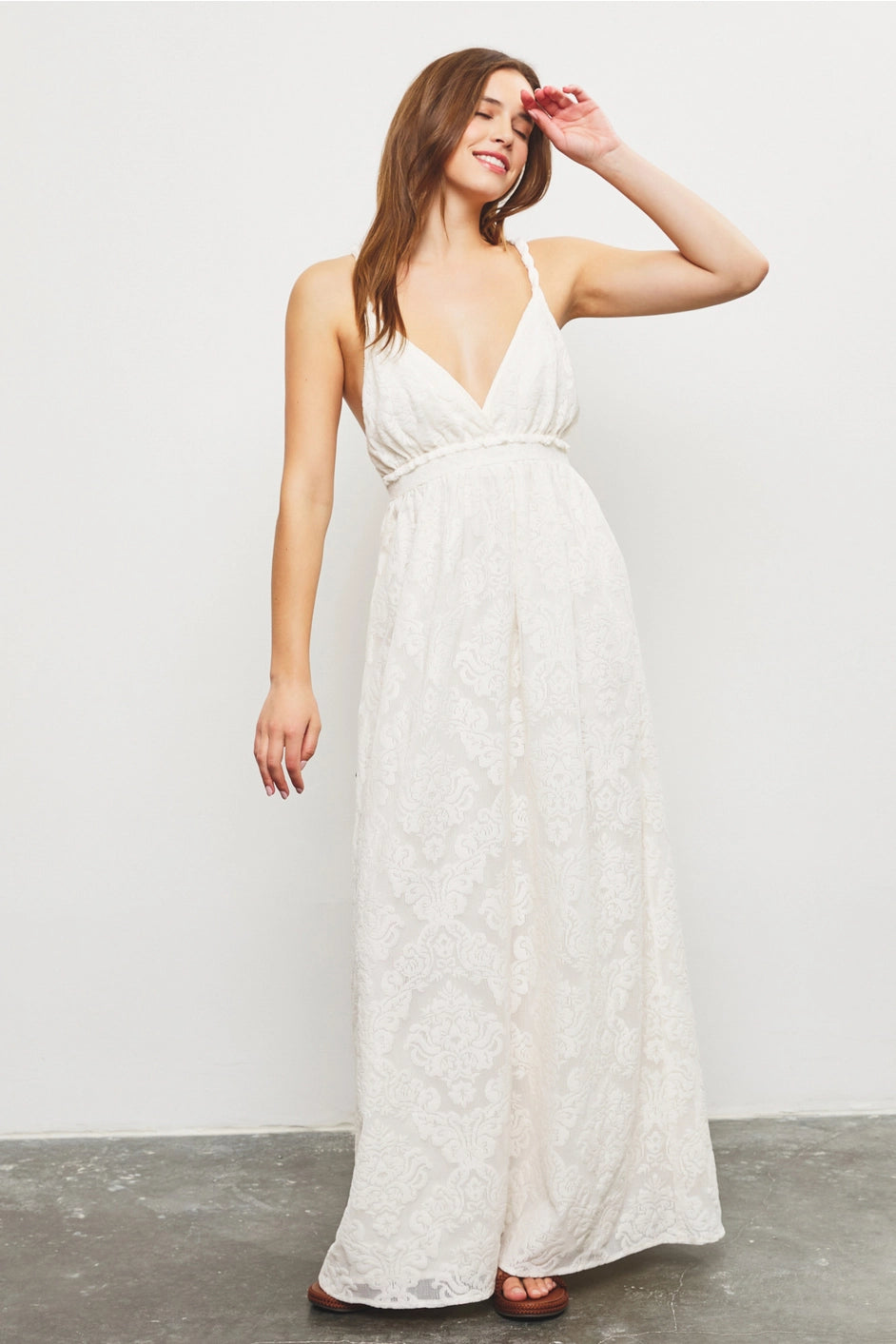 CROSS BACK DETAIL MAXI DRESS