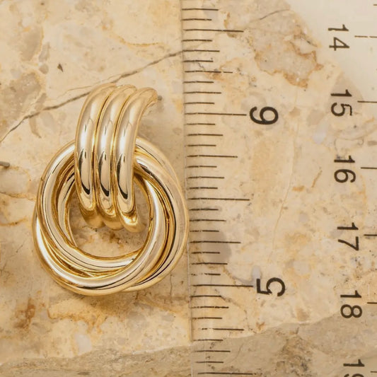 CHUNKY GOLD KNOT HOOPS