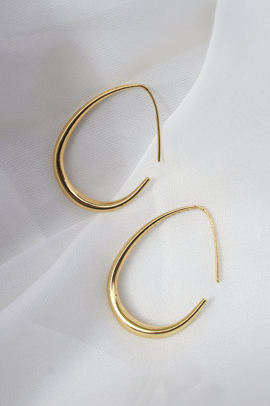 GOLD TEARDROP HOOPS