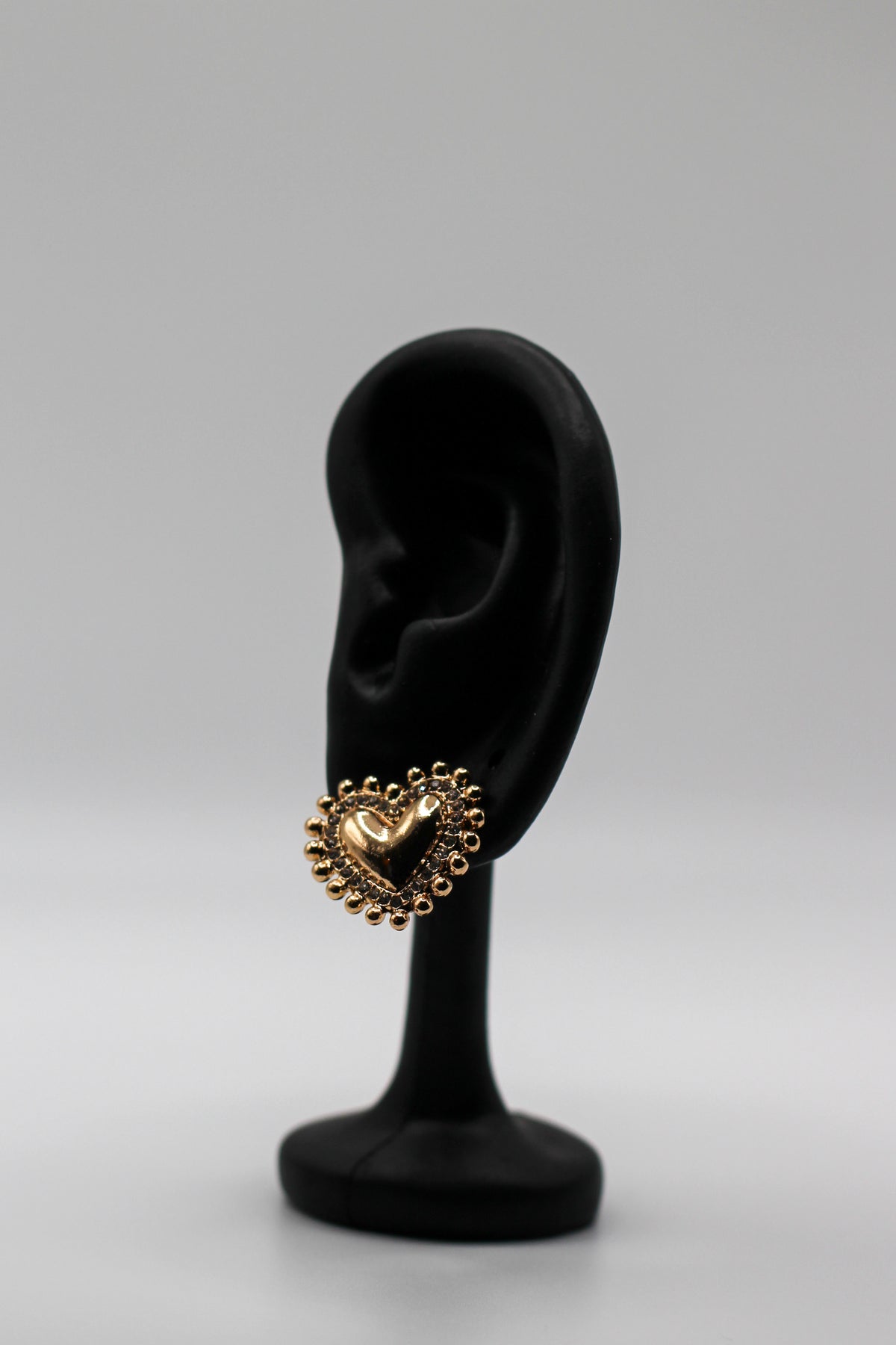 GOLD AND SILVER HEART STUDS