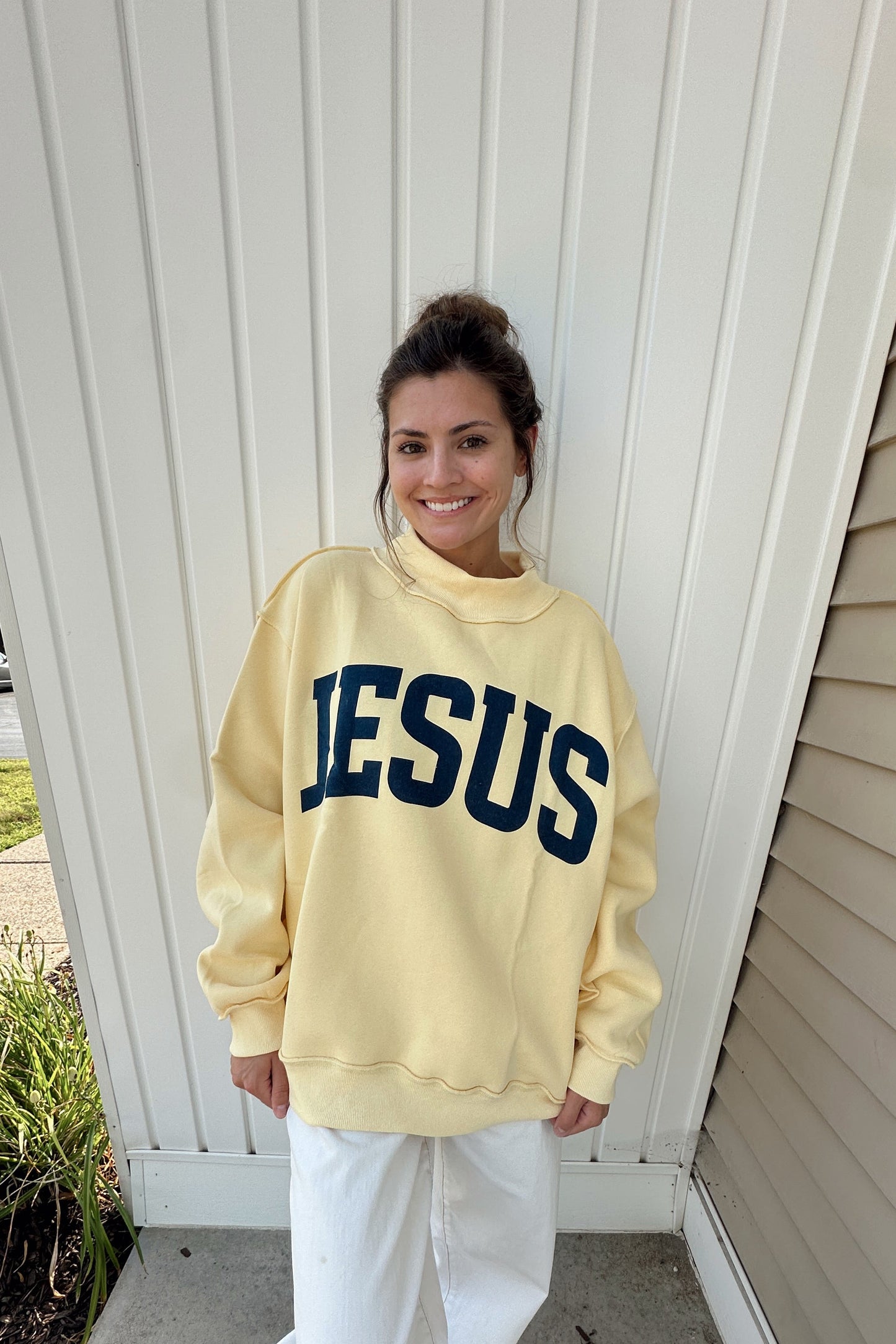 REVERSIBLE MOCK NECK - “JESUS” & “GOD IS GOOD”
