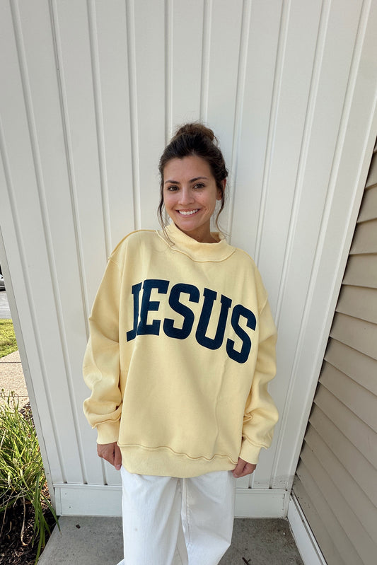 REVERSIBLE MOCK NECK - “JESUS” & “GOD IS GOOD”