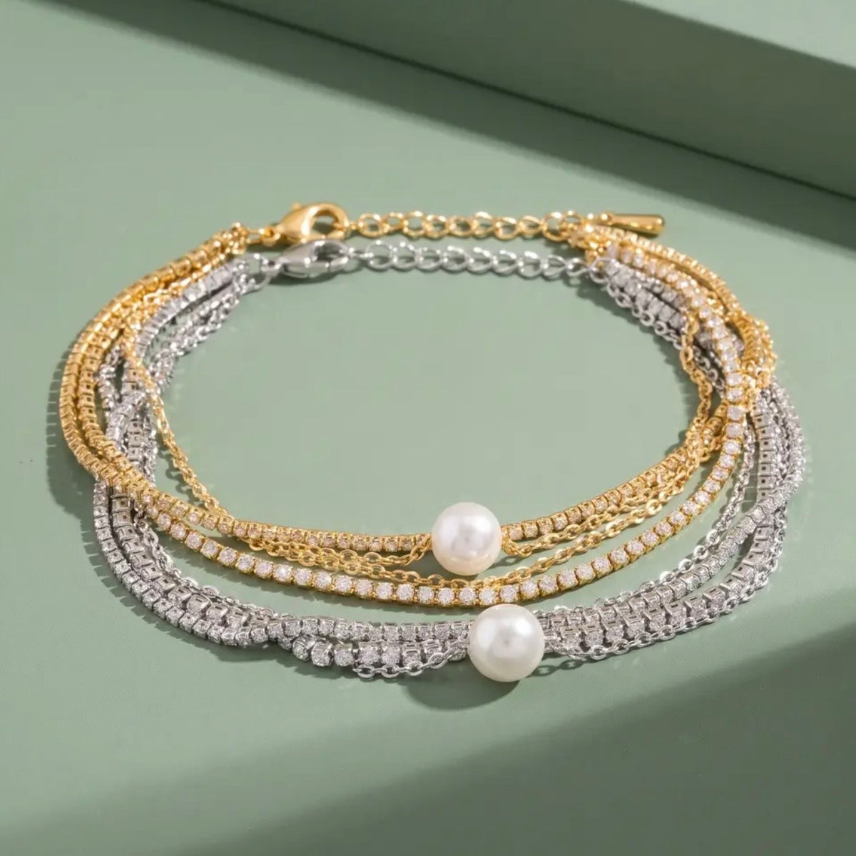 LAYERED TENNIS BRACELET SET