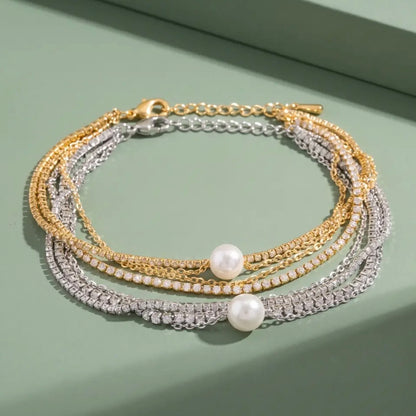 LAYERED TENNIS BRACELET SET