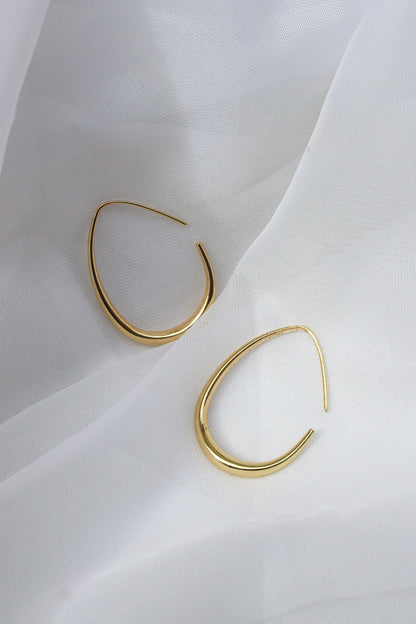 GOLD TEARDROP HOOPS