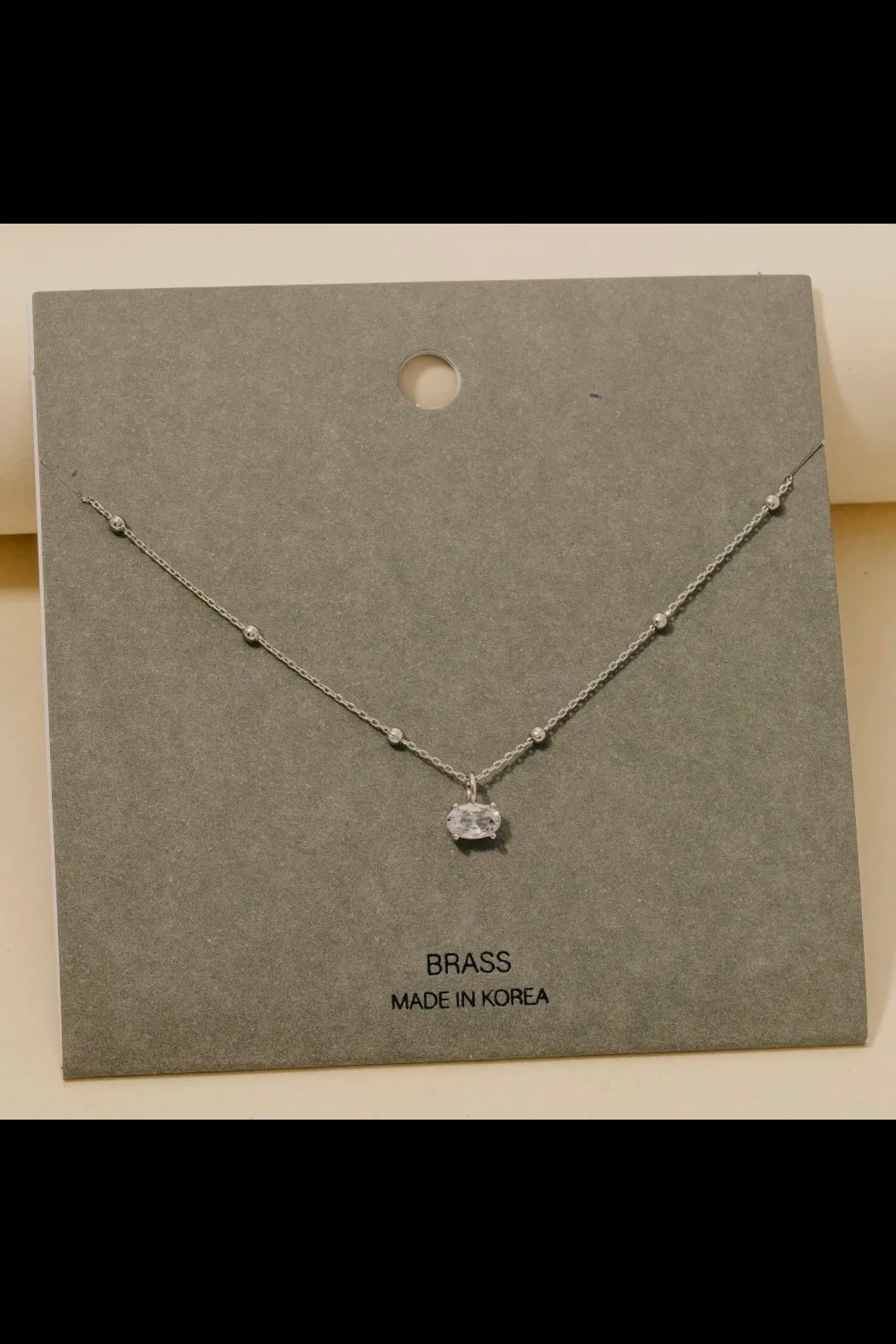 *PREORDER* OVAL GEM PENDANT NECKLACE