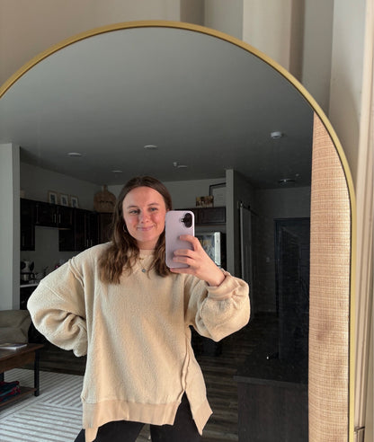 OVERSIZED SHERPA CREWNECK
