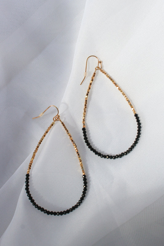 BEADED TEARDROP EARRINGS