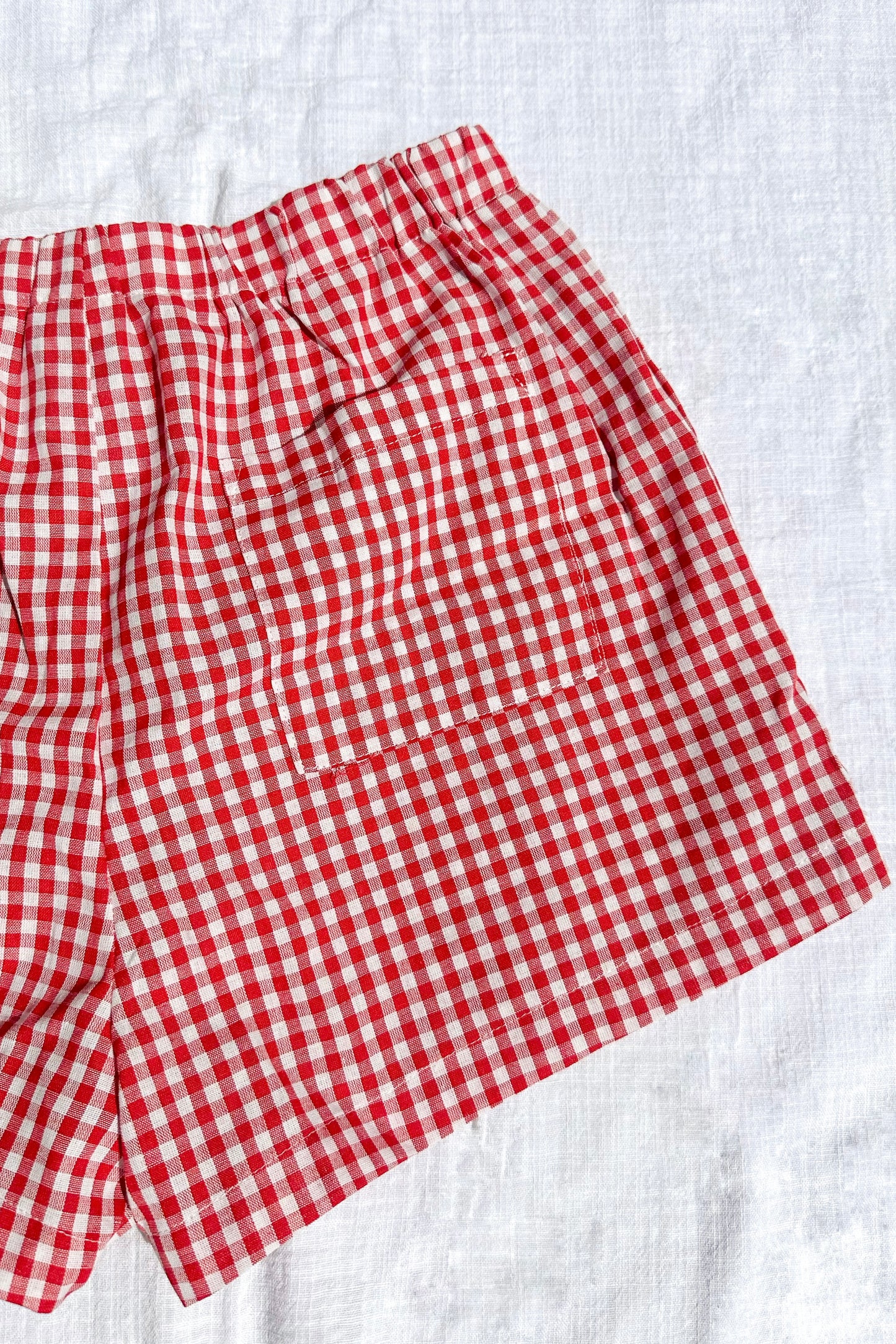 GINGHAM PRINT SHORTS
