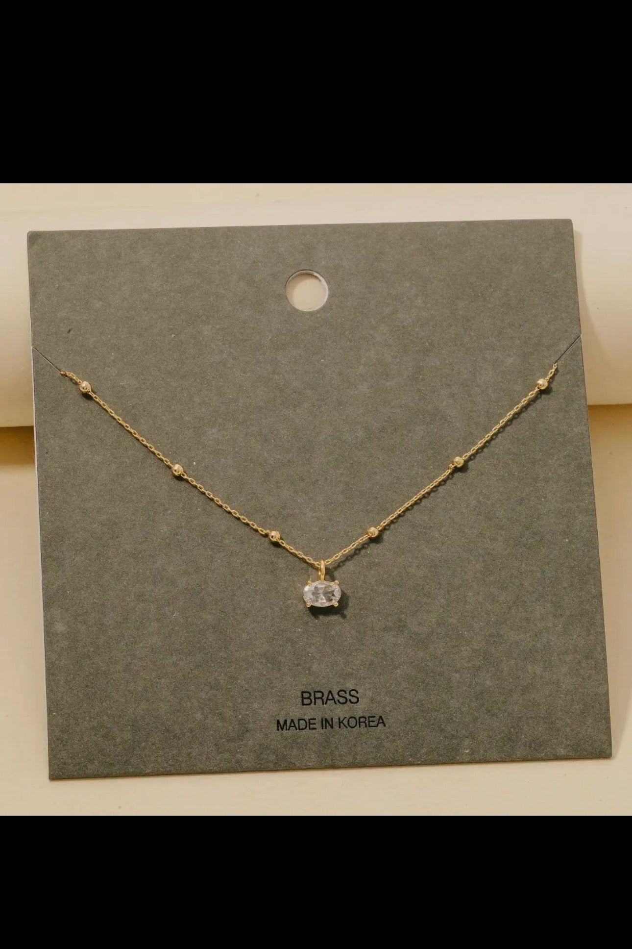 *PREORDER* OVAL GEM PENDANT NECKLACE