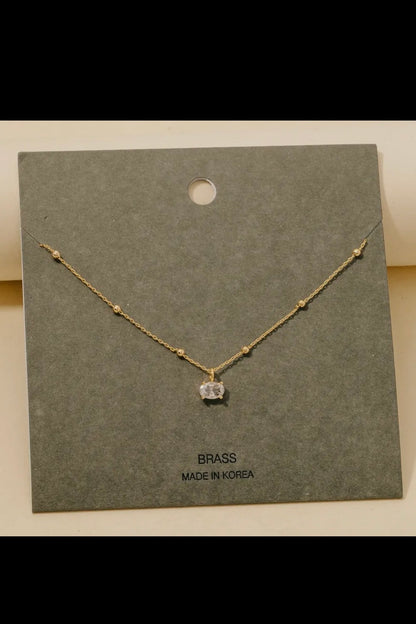 *PREORDER* OVAL GEM PENDANT NECKLACE