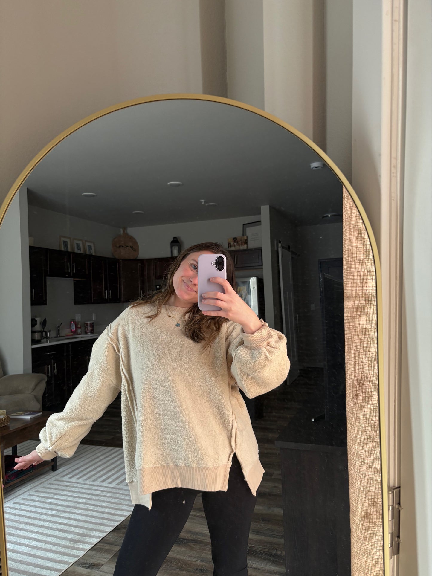 OVERSIZED SHERPA CREWNECK