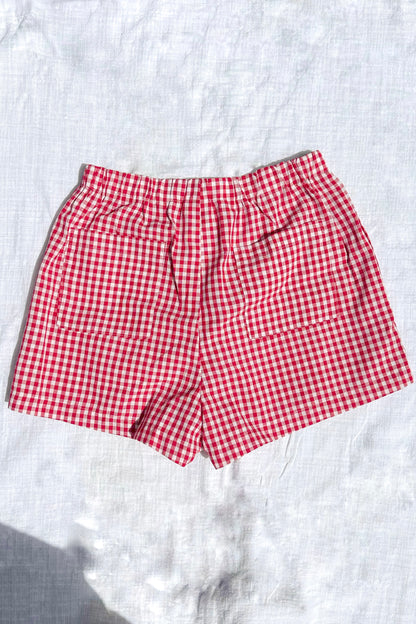 GINGHAM PRINT SHORTS
