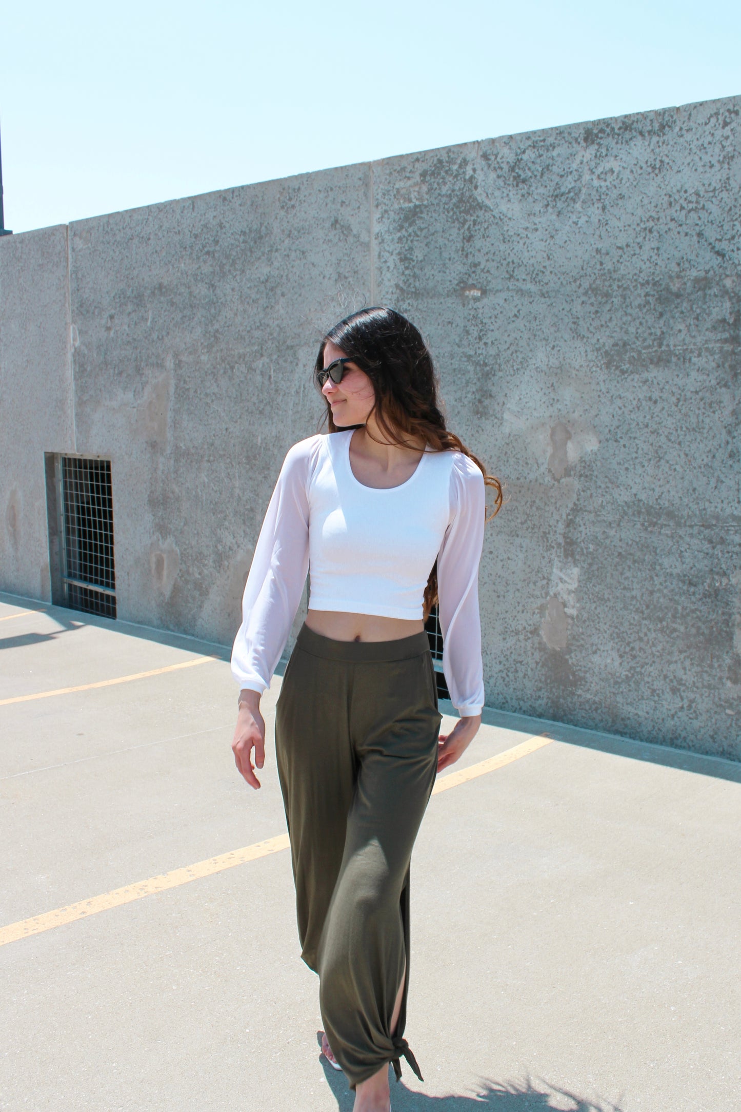 MESH LONG SLEEVE TOP