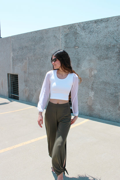 MESH LONG SLEEVE TOP