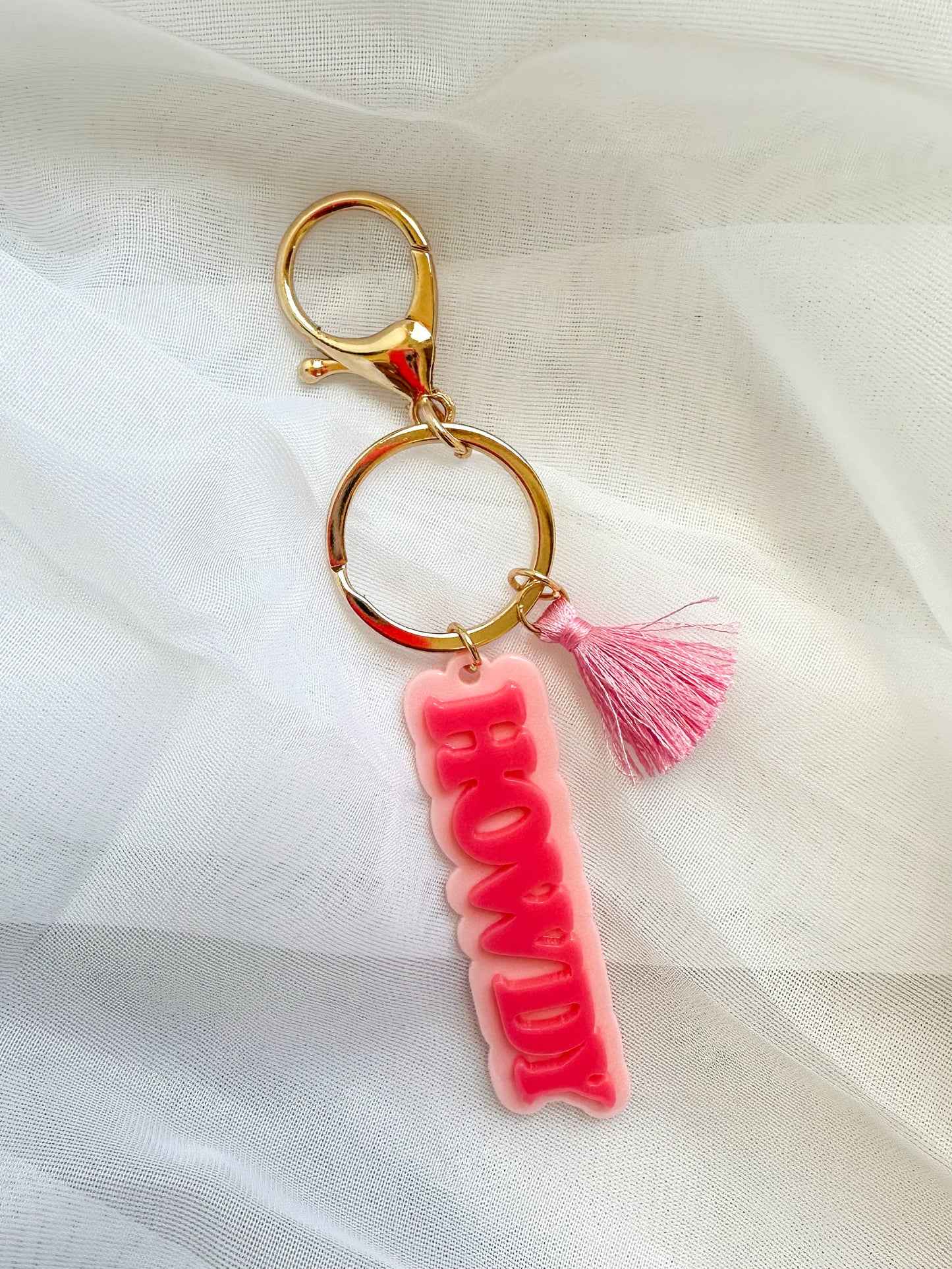 Howdy Charm Keychain