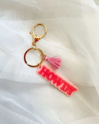 Howdy Charm Keychain