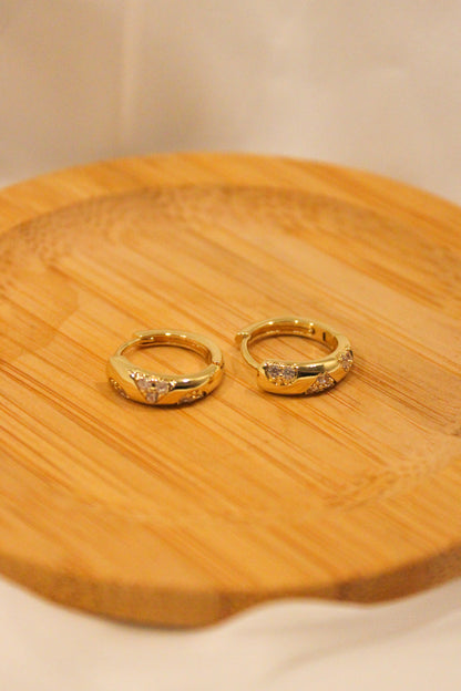 GEM HOOP EARRINGS