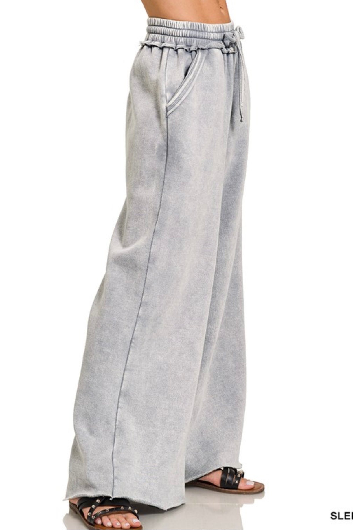ACID WASHED FLEECE SWEATPANTS