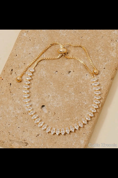 *PREORDER* OVAL GEM ADJUSTABLE TENNIS BRACELET