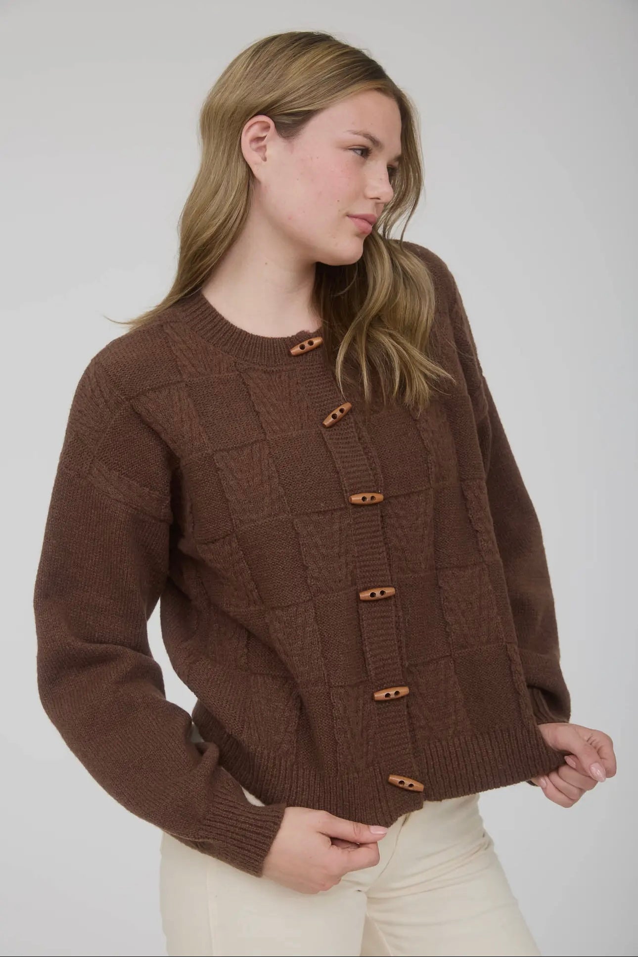 COCOA KNIT TOGGLE CARDIGAN
