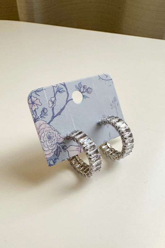 BAGUETTE HOOP EARRINGS