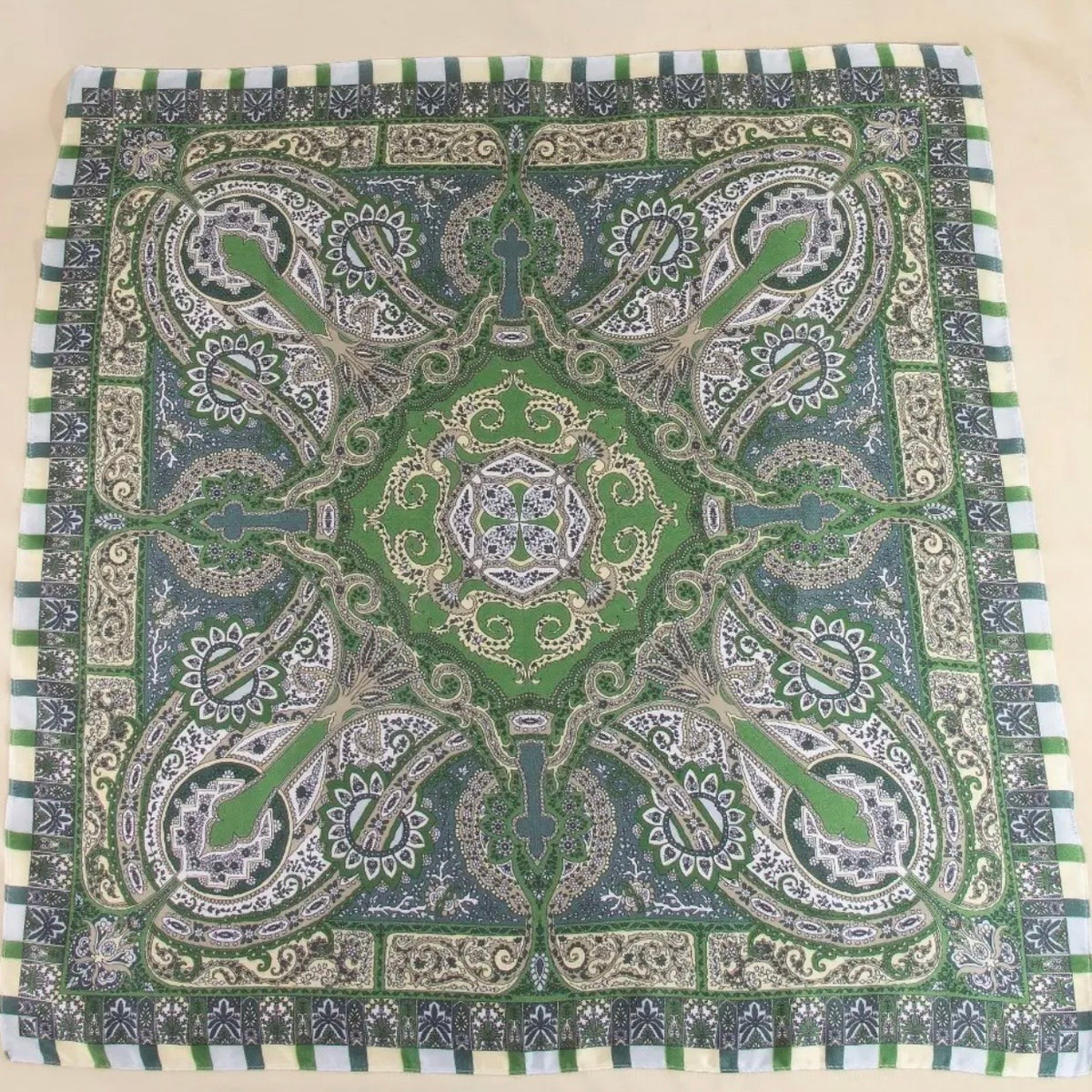 PAISLEY GREEN PRINT SCARF