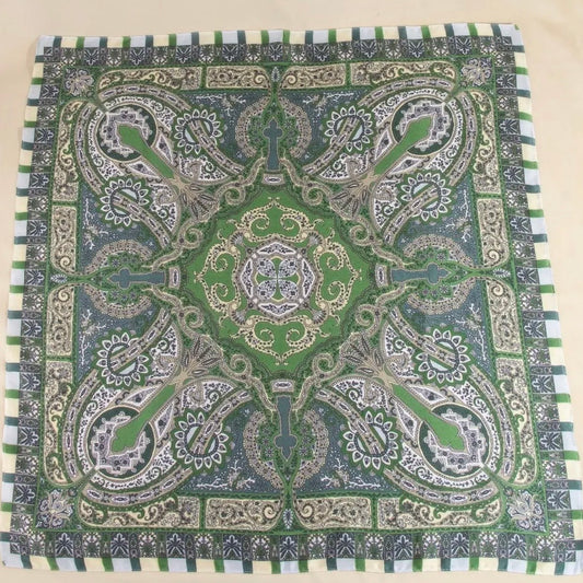 PAISLEY GREEN PRINT SCARF