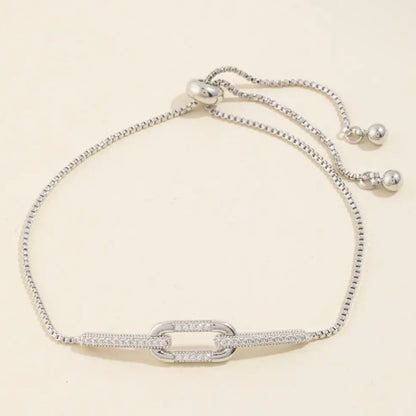 SILVER CHAIN LINK ADJUSTABLE BRACELET