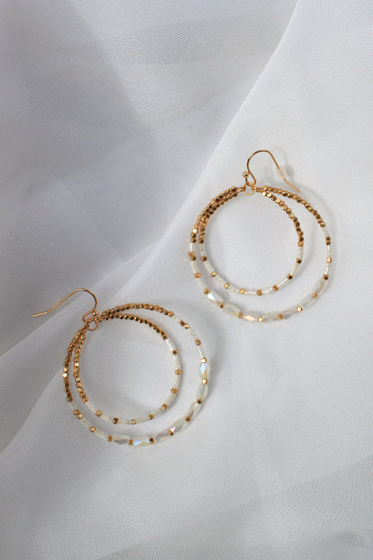 BEADED HOOP EARRINGS