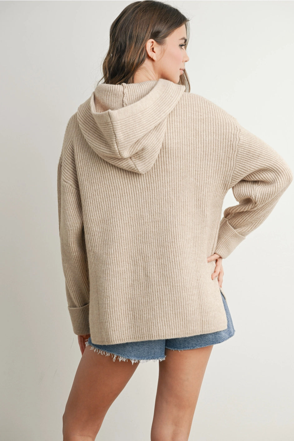 NEW YORK HOODED KNIT SWEATER