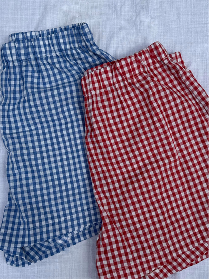 GINGHAM PRINT SHORTS