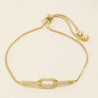 GOLD CHAIN LINK ADJUSTABLE BRACELET
