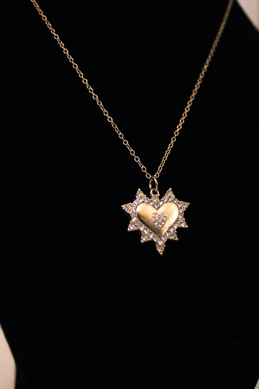 HEART SUNBURST NECKLACE