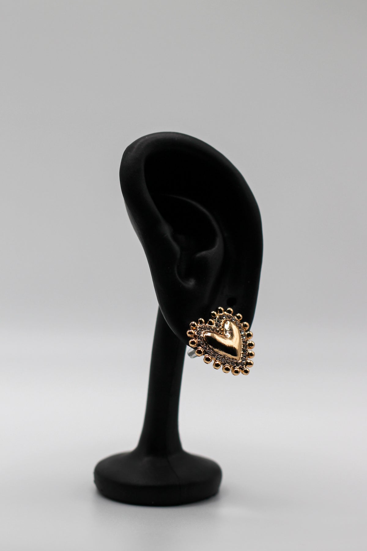 GOLD AND SILVER HEART STUDS