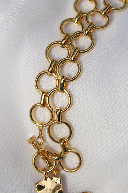 HAMMERED CROSS NECKLACE