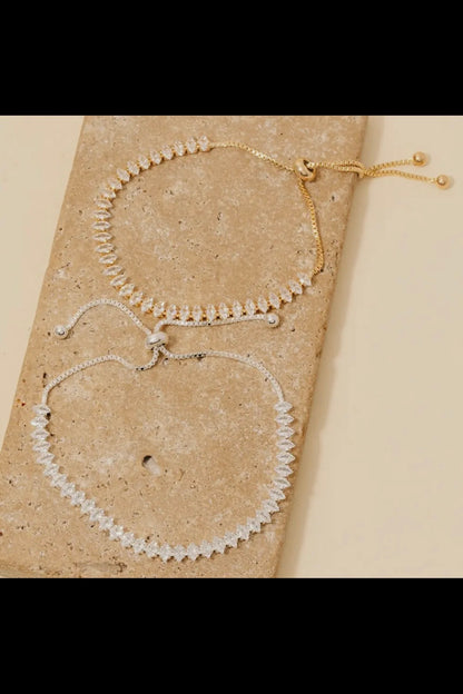 *PREORDER* OVAL GEM ADJUSTABLE TENNIS BRACELET